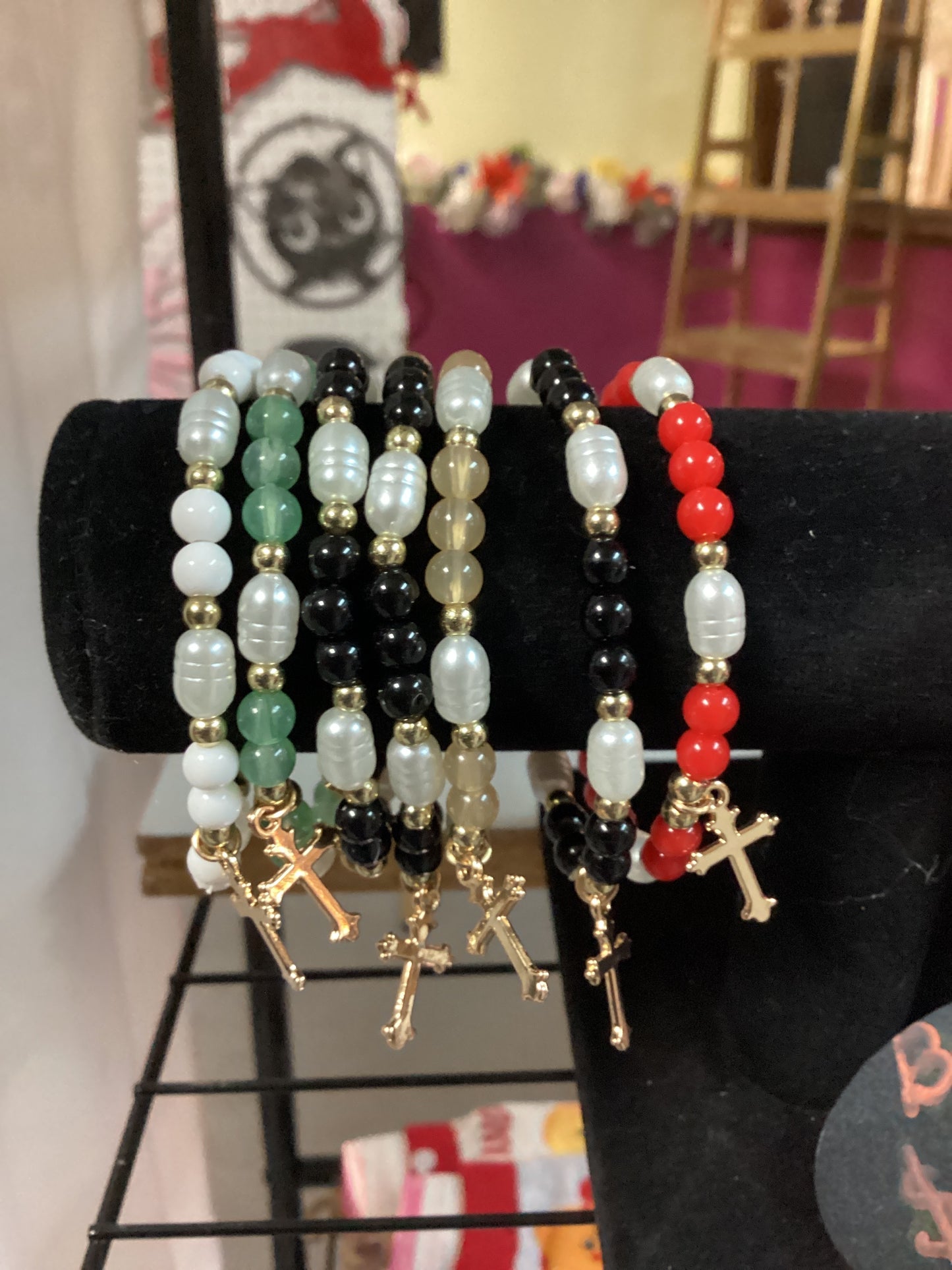 Beaded cross bracelets